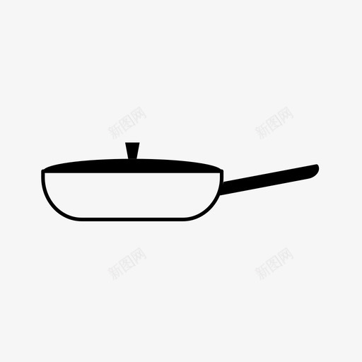 锅煎锅厨房电器图标svg_新图网 https://ixintu.com 厨房电器 厨房电器系列 煎锅 锅