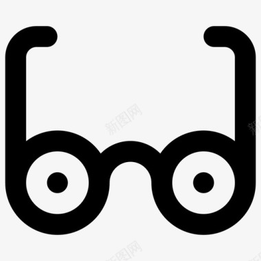 眼镜极客眼镜圆眼镜图标图标