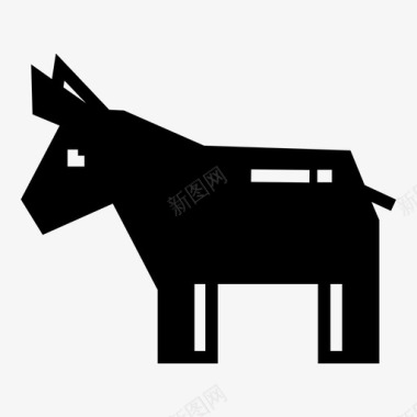 驴动物马图标图标