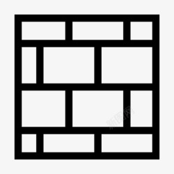 坚固墙砖内部图标高清图片