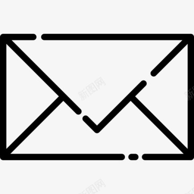 封闭式电子邮件信封界面局图标图标