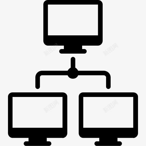 计算机网络连接监视器图标svg_新图网 https://ixintu.com 监视器 计算机网络 设备可靠响应 连接