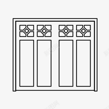 车库门汽车入口图标图标