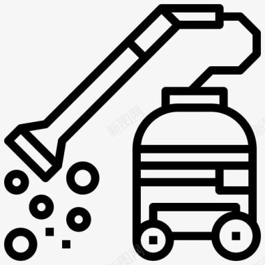 吸尘器清洁家具和家居图标图标