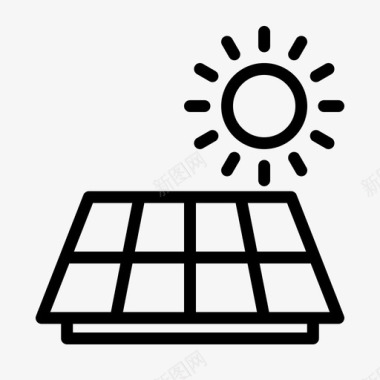 太阳能板能源地球生态图标图标