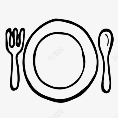 盘子烹饪餐具图标图标