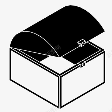 宝箱保险箱集装箱图标图标
