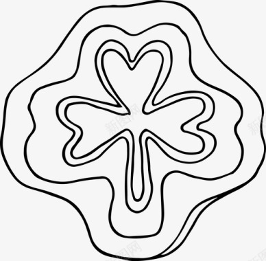 三叶草曲奇爱尔兰圣帕特里克节图标图标