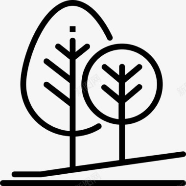 森林生态绿色图标图标