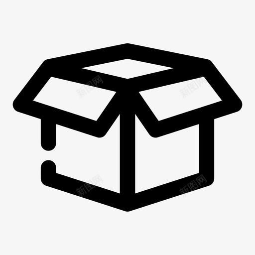 纸箱纸板箱开箱图标svg_新图网 https://ixintu.com 包装 包裹 卷筒纸 开箱 纸板箱 纸箱