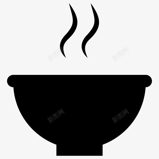 热食碗厨师美食图标svg_新图网 https://ixintu.com 厨师 厨房 汤 热食碗 美食