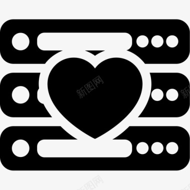 收藏夹服务器心脏保存图标图标
