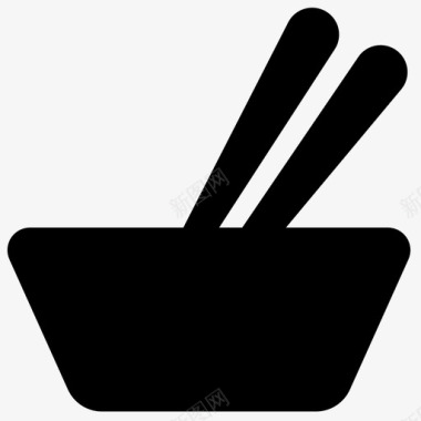 碗和筷子食物午餐图标图标