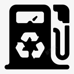 汽油回收回收汽油运输能源循环图标高清图片