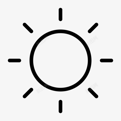 太阳亮度光线图标svg_新图网 https://ixintu.com 亮度 光线 天气 太阳 星星