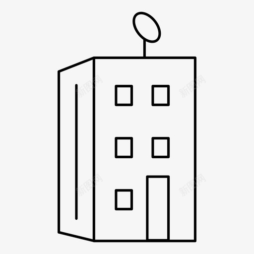 大楼公寓办公楼图标svg_新图网 https://ixintu.com 公寓 办公楼 塔楼 大楼
