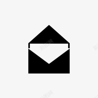 打开电子邮件信封营销图标图标