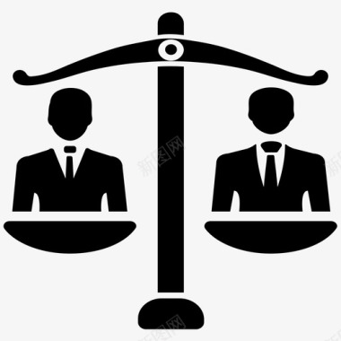 商业决策商业平衡法律图标图标