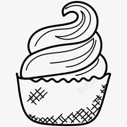 酸奶冰淇淋冷冻酸奶甜点营养图标高清图片