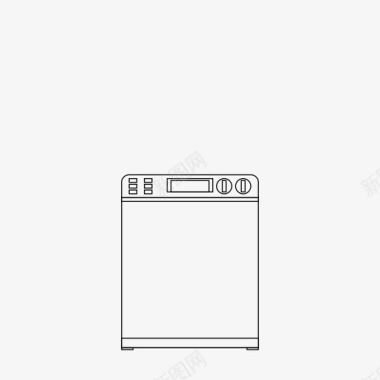 洗衣机或烘干机建筑电器图标图标
