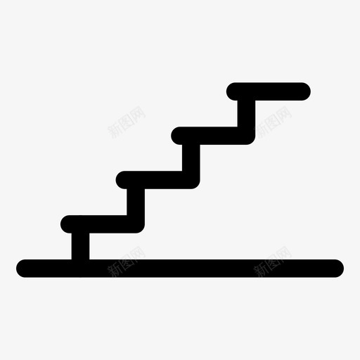 楼梯台阶房地产图标svg_新图网 https://ixintu.com 台阶 房地产 楼梯