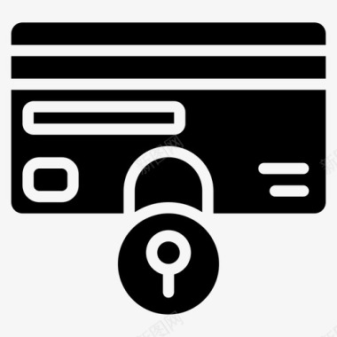 卡锁信用卡数据图标图标