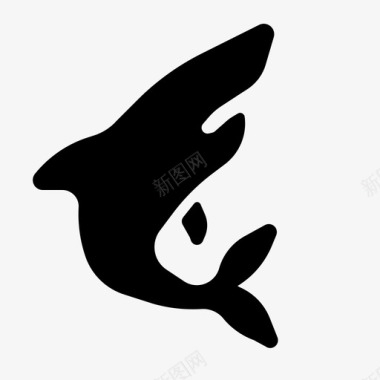 鲨鱼动物航海图标图标