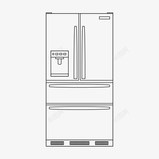 冰箱电器建筑图标svg_新图网 https://ixintu.com 冰箱 商业 家电 建筑 电器