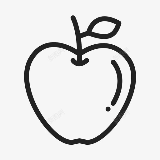 苹果生态水果图标svg_新图网 https://ixintu.com 有机 水果 生态 自然 苹果