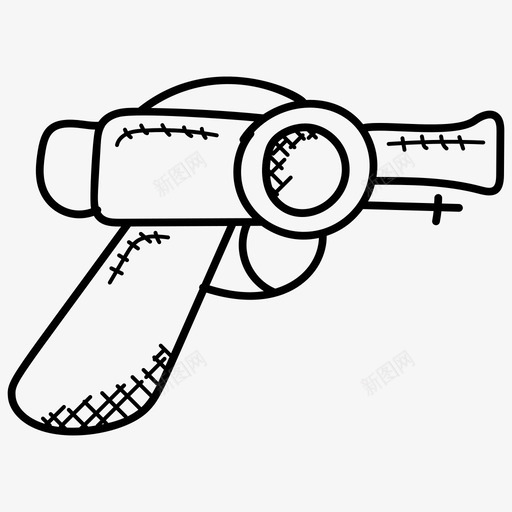 手枪格洛克左轮手枪图标svg_新图网 https://ixintu.com 太空和飞机涂鸦图标 左轮手枪 手枪 格洛克 武器