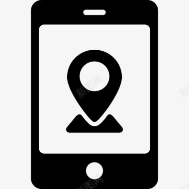手机科技智能手机地图图标图标