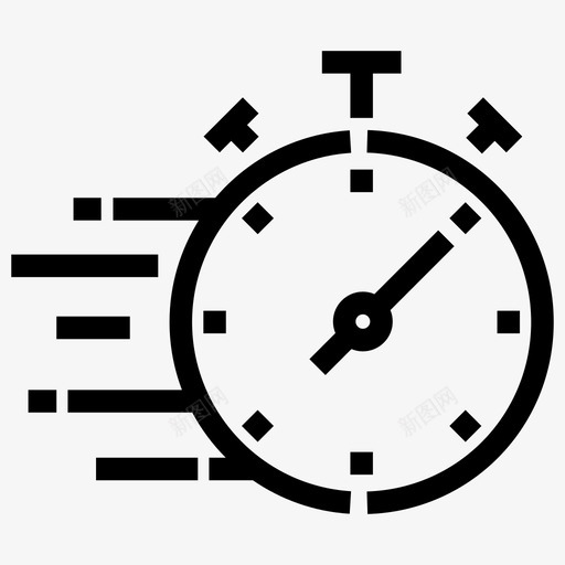 秒表计时器计数图标svg_新图网 https://ixintu.com 时间 秒表 计数 计时器 运动 间隙图标