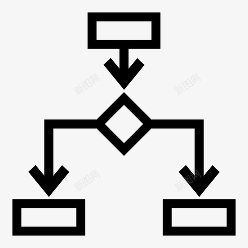 决策树算法流程图图标svg_新图网 https://ixintu.com 决策树 技术要素 流程图 算法