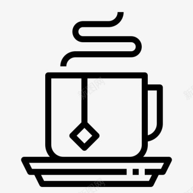 茶杯子热的图标图标