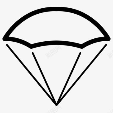 降落伞重力伞图标图标