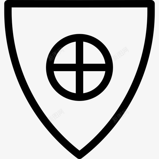 带十字的防护罩安全防护罩图标svg_新图网 https://ixintu.com 安全防护罩 带十字的防护罩