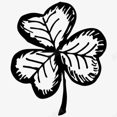 三叶草植物圣帕特里克节图标图标