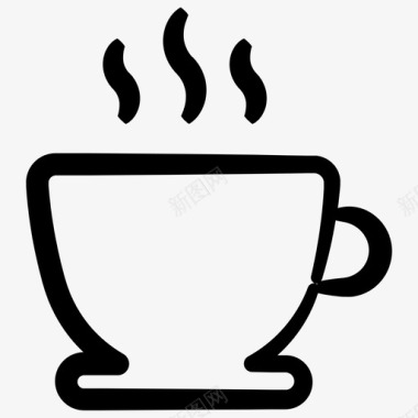 热咖啡咖啡饮料咖啡店图标图标