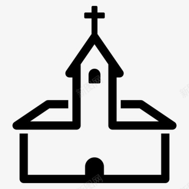 教堂天主教会众图标图标