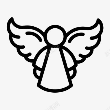 天使飞翔翅膀图标图标