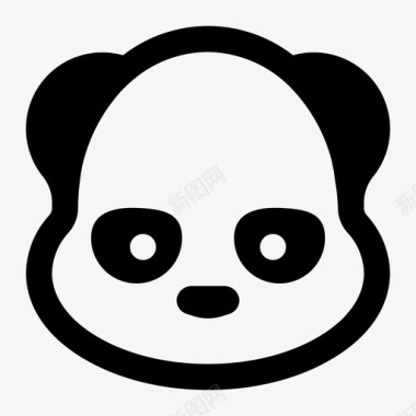 熊猫动物丛林图标图标