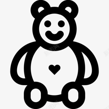 泰迪熊可爱熊猫图标图标