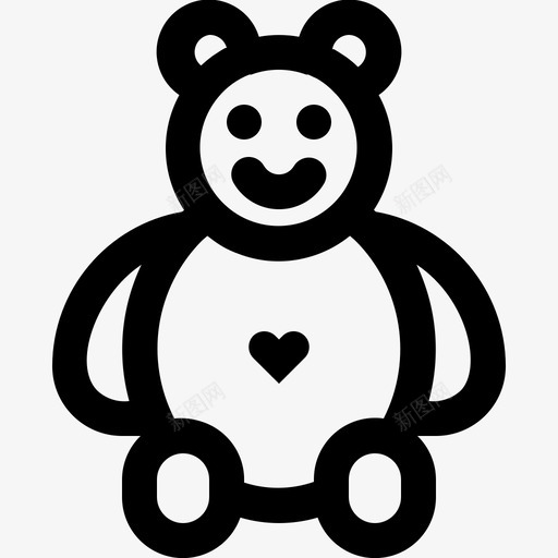 泰迪熊可爱熊猫图标svg_新图网 https://ixintu.com 可爱 泰迪熊 熊猫