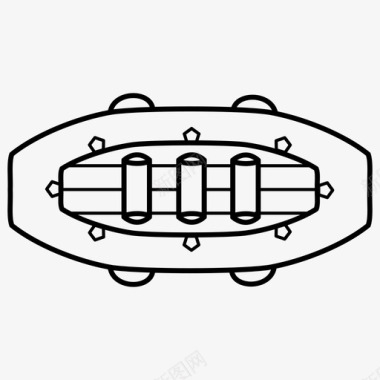 漂流船河上运动图标图标