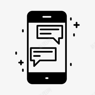智能手机应用程序聊天messenger图标图标