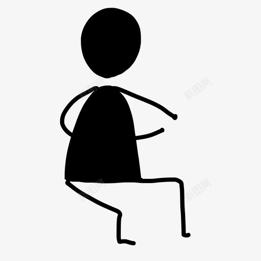 人坐人物图标svg_新图网 https://ixintu.com 人坐 人物 人物形象手绘运动 坐 工作 设计