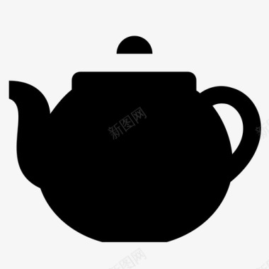 茶壶煮沸厨房图标图标