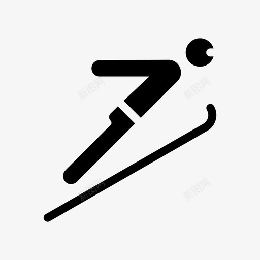 跳台滑雪运动会奥运会图标svg_新图网 https://ixintu.com 冬季 冬季奥运会 奥运会 滑雪 跳台滑雪 运动会