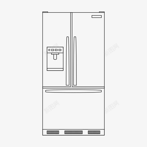 冰箱电器建筑图标svg_新图网 https://ixintu.com 冰箱 商业 家电 建筑 电器