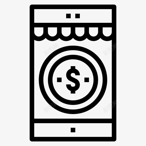 移动购买硬币支付图标svg_新图网 https://ixintu.com 创业 支付 硬币 移动购买 购物